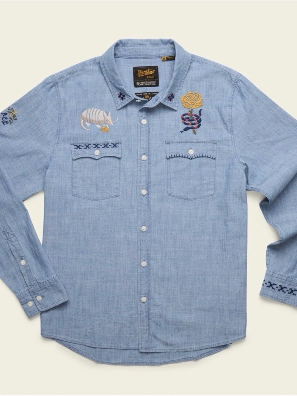 Howler Brothers - ACL 2026 Yellow Rose Collection -Embroidered Shirt (M & Large)